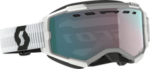 Fury Goggle Snow Cross White W/Enh Aqua Chrome