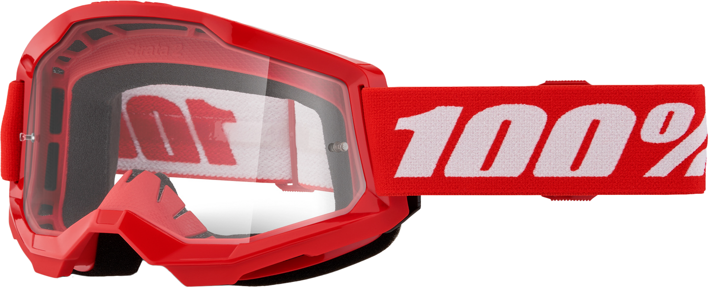 Strata 2 Goggle Red Clear Lens