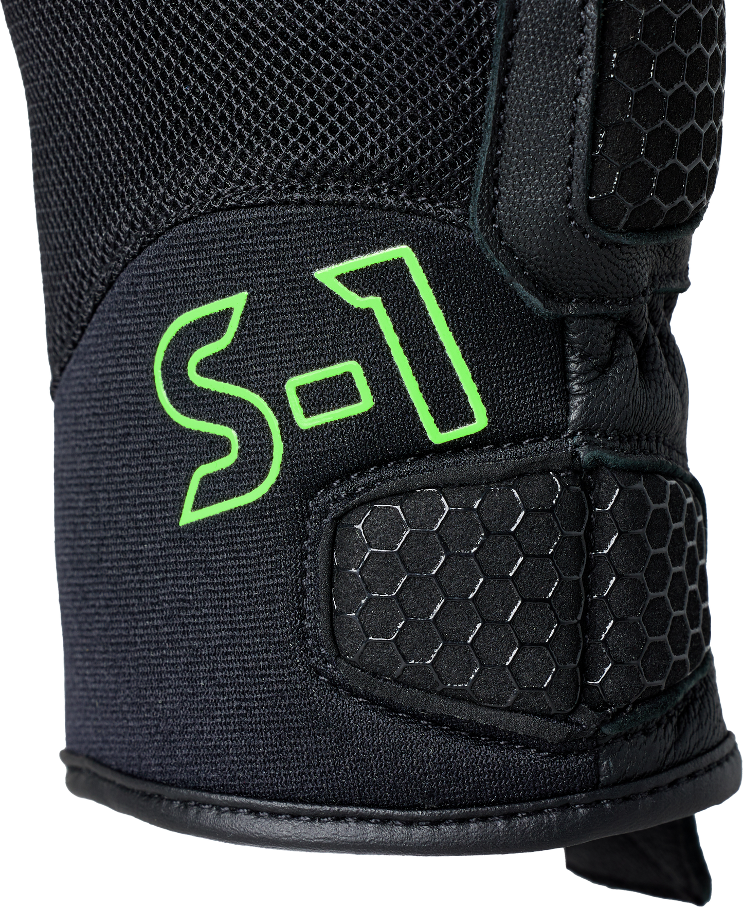 S1 Mesh Ce Glove Black/Neon Green  2xl