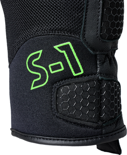 S1 Mesh Ce Glove Black/Neon Green  Xl