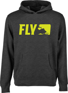 Fly Youth Primary Hoodie Charcoal Ys