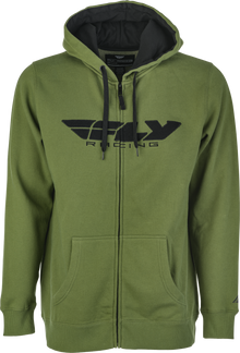 Fly Corporate Zip Up Hoodie Olive Md