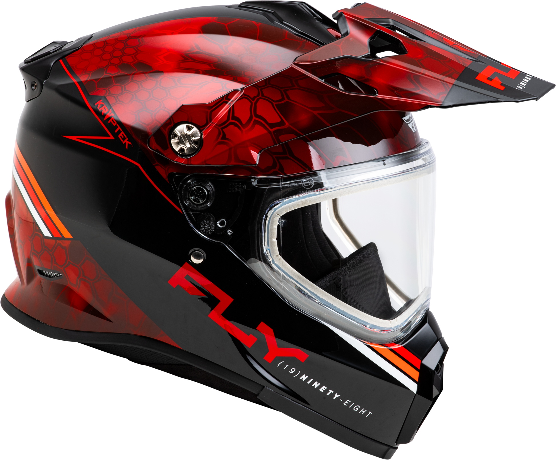 Trekker Cw Conceal Helmet Dual Shld Red/Black Xs