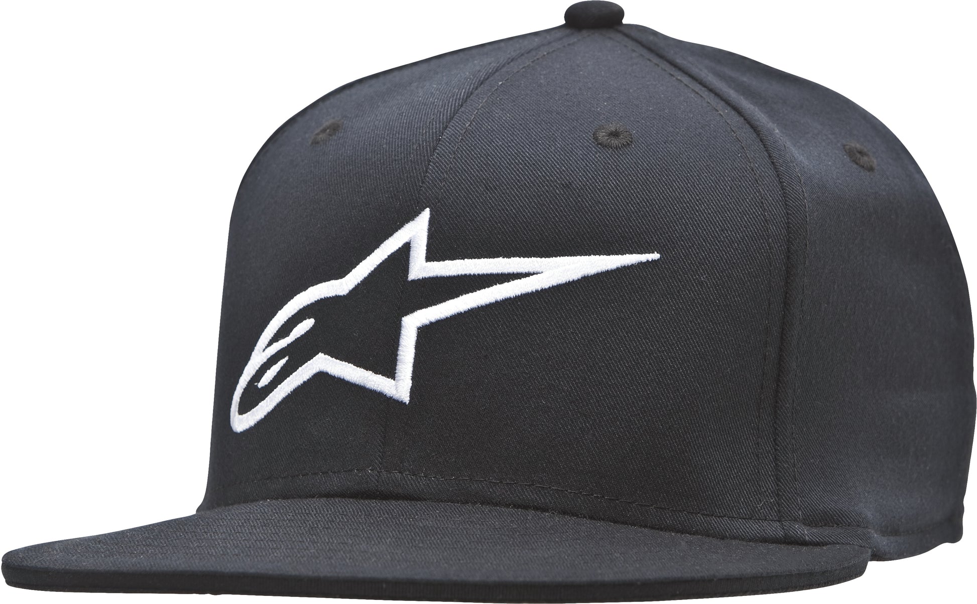Ageless Flat Bill Hat Black/White Sm/Md