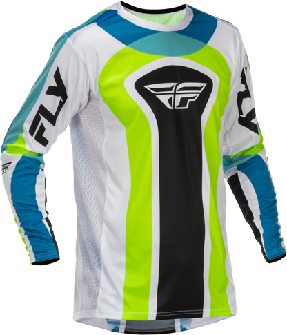 Youth Lite Le Current Jersey White/Lime/Blue Yxl