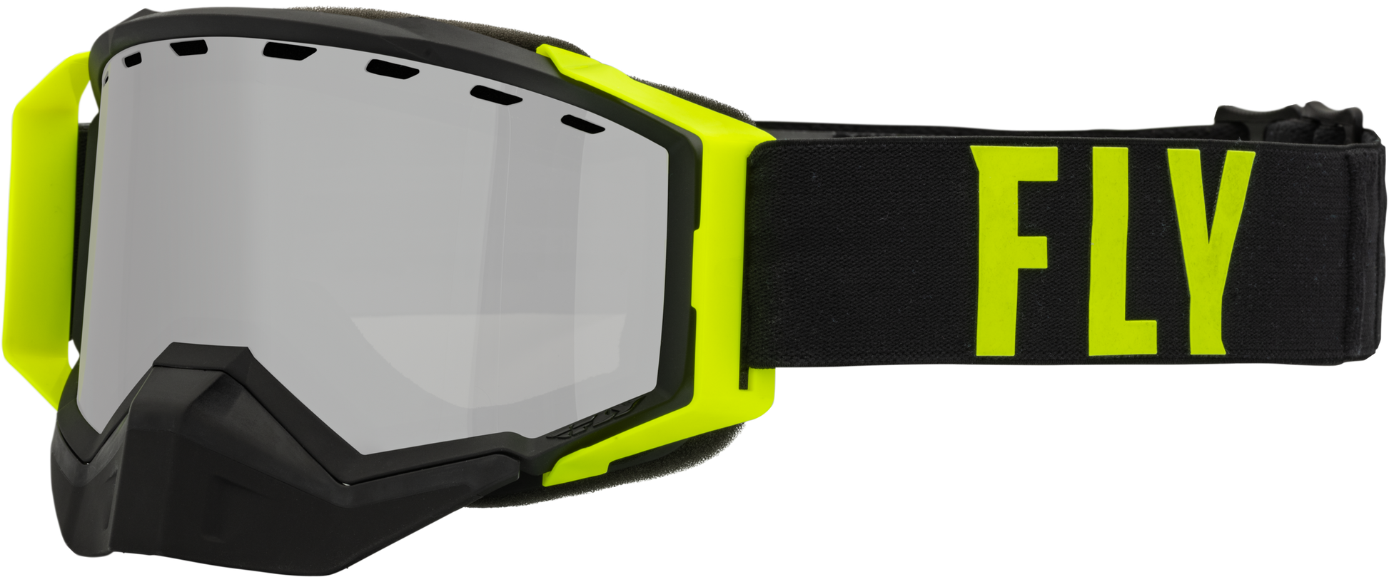 Zone Pro Snw Goggle Blk/Hi Vis W/Silver Mir/Plrzd Smoke Lens