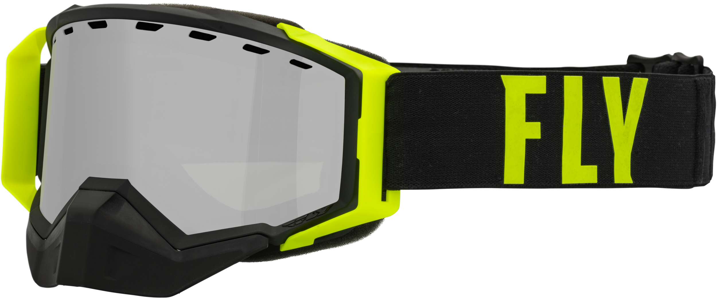 Zone Pro Snw Goggle Blk/Hi Vis W/Silver Mir/Plrzd Smoke Lens