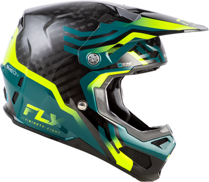 Formula S Carbon Byte Helmet Black Carbon/Teal/Lime Sm
