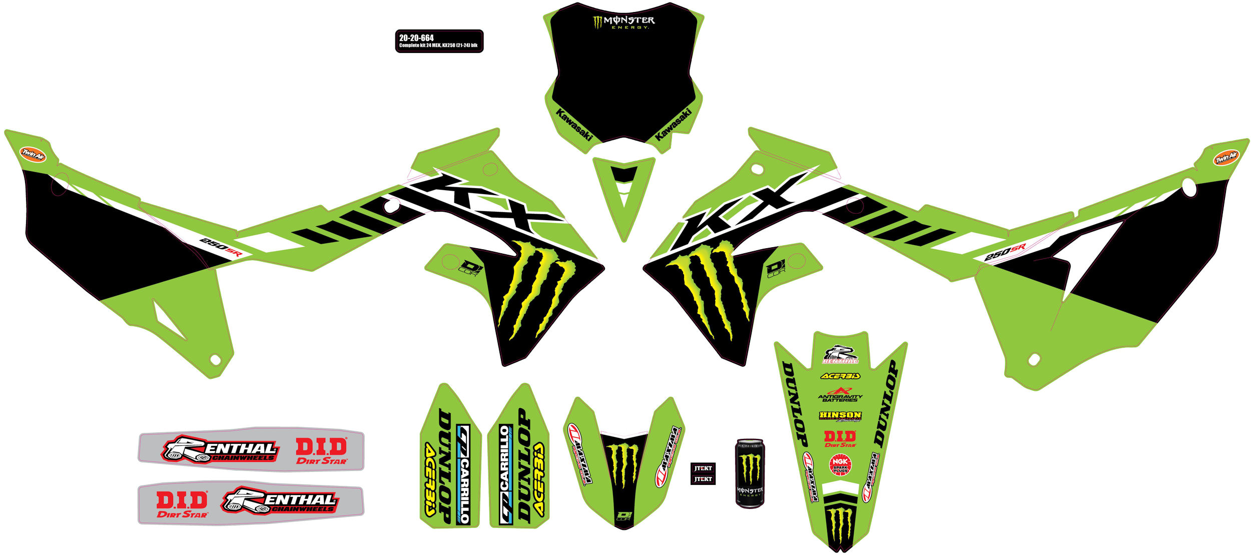 Complete Graphic Kit Kawasaki