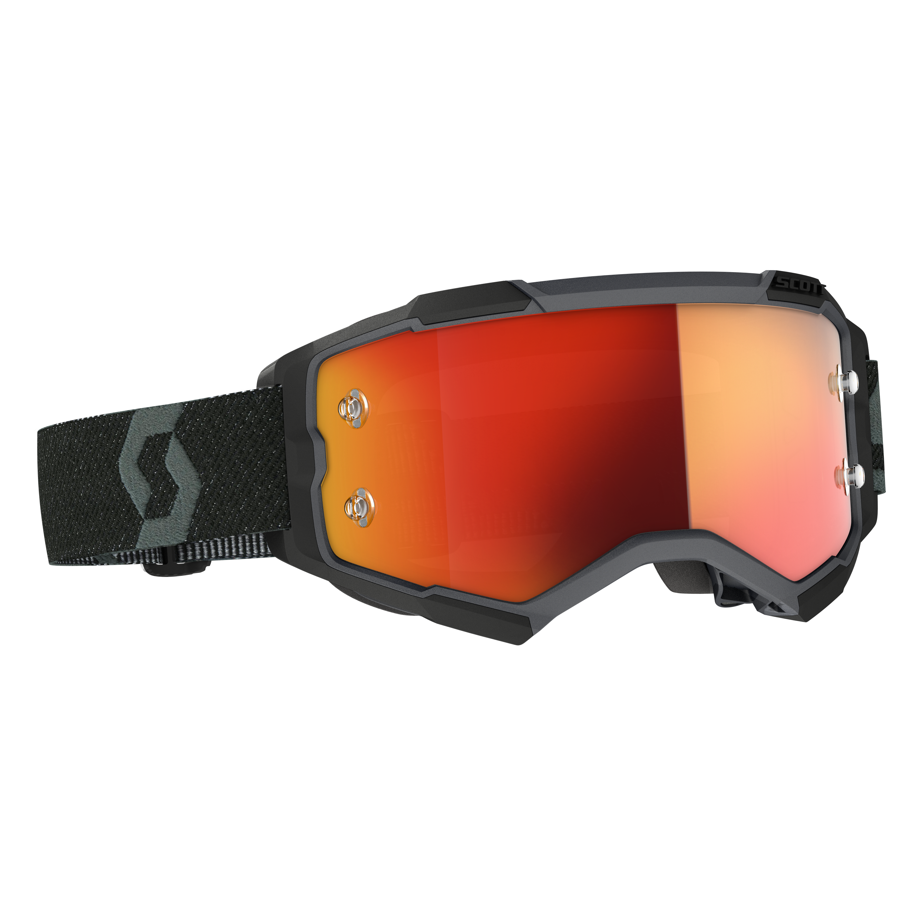 Fury Goggle Black Orange Chrome Works Lens