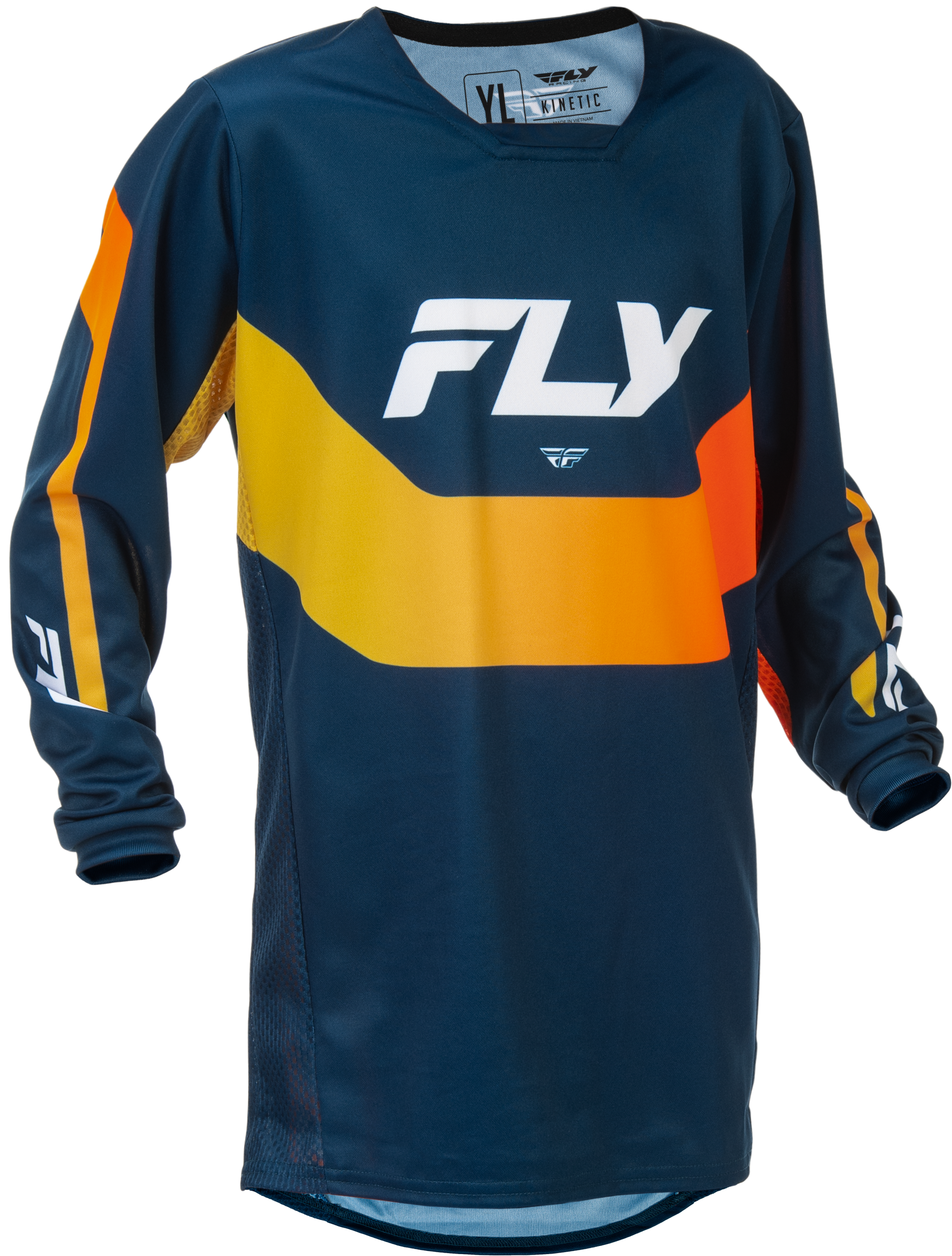 Youth Kinetic Jersey Navy/Orange Yxl