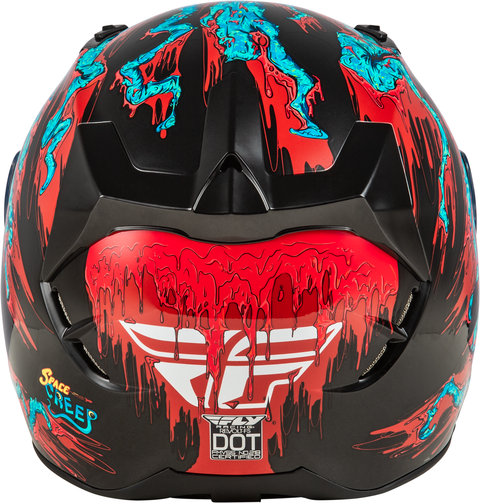 Revolt Space Creep Helmet Light Blue/Black/Red Xs