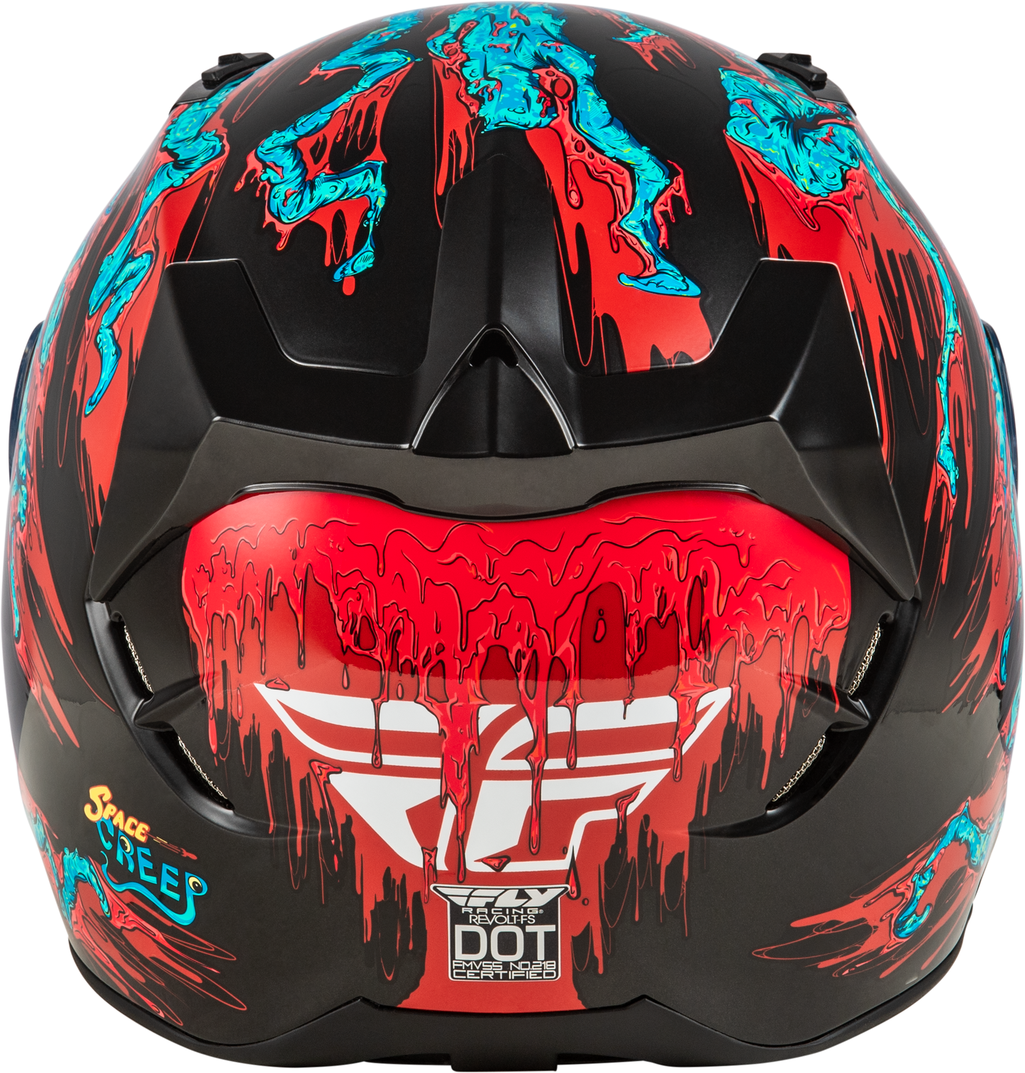 Revolt Space Creep Helmet Light Blue/Black/Red Sm