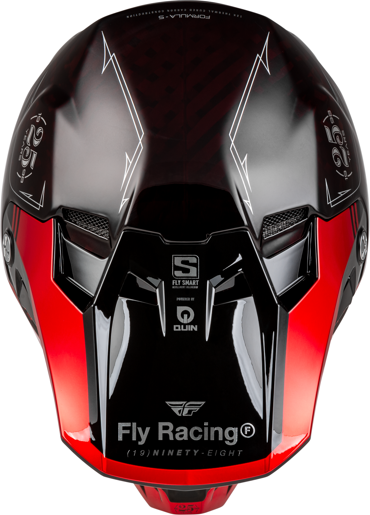 Youth Formula S Carbon Legacy Helmet Red Carbon/Black Yl