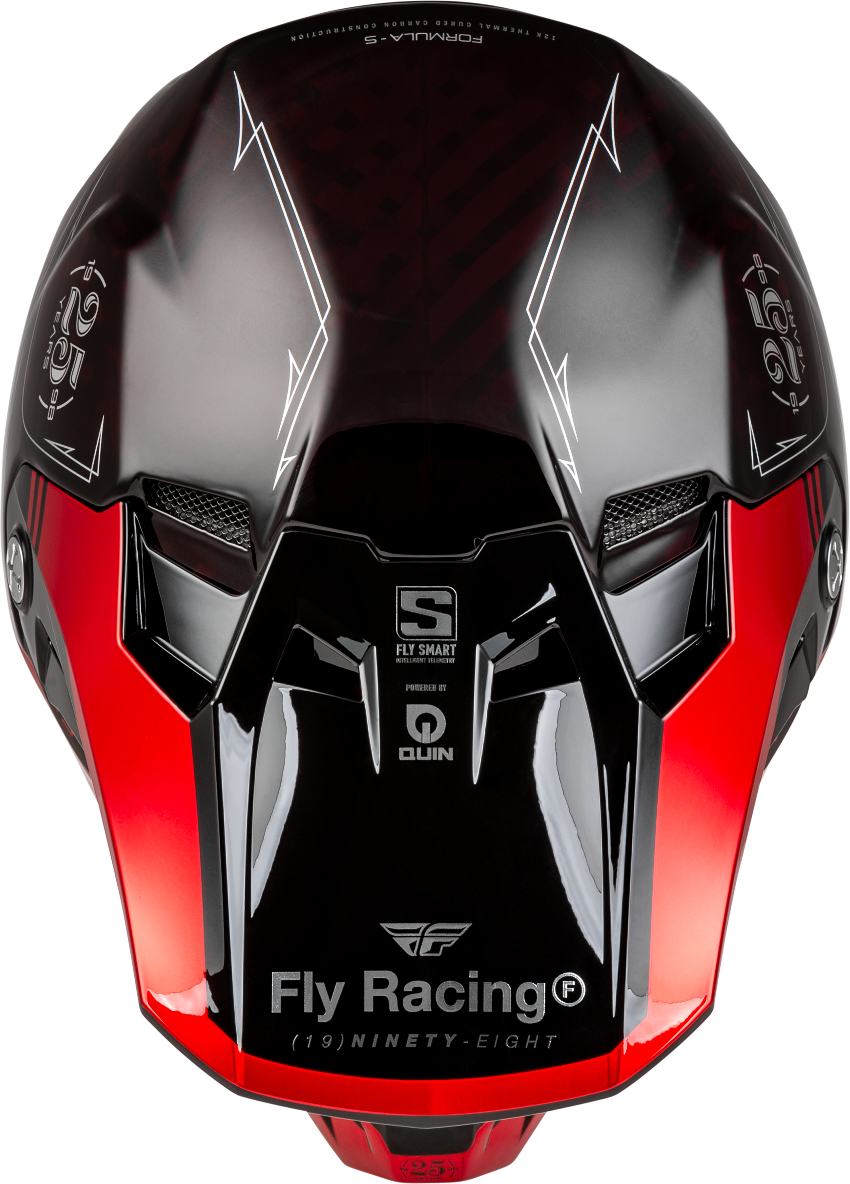 Youth Formula S Carbon Legacy Helmet Red Carbon/Black Yl