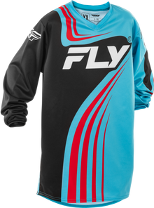 Youth F 16 Jersey Cyan/Black/Red Ym