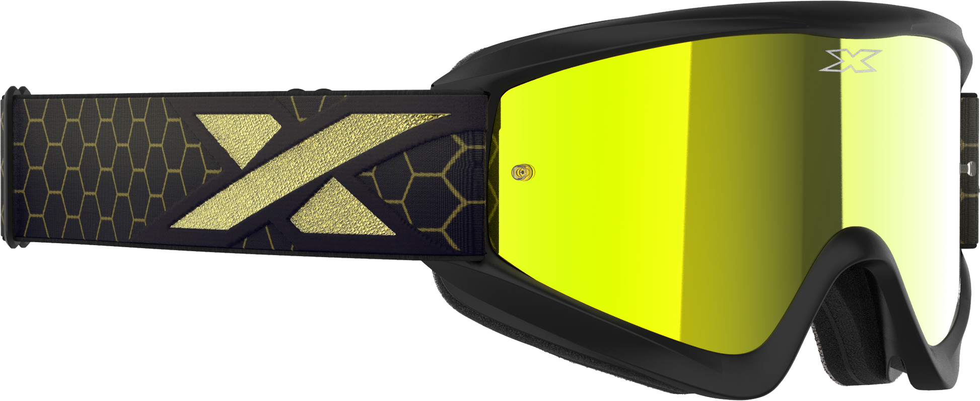 Flat Out Mirror Goggle Blk/Gld Metallic Gold Mirror