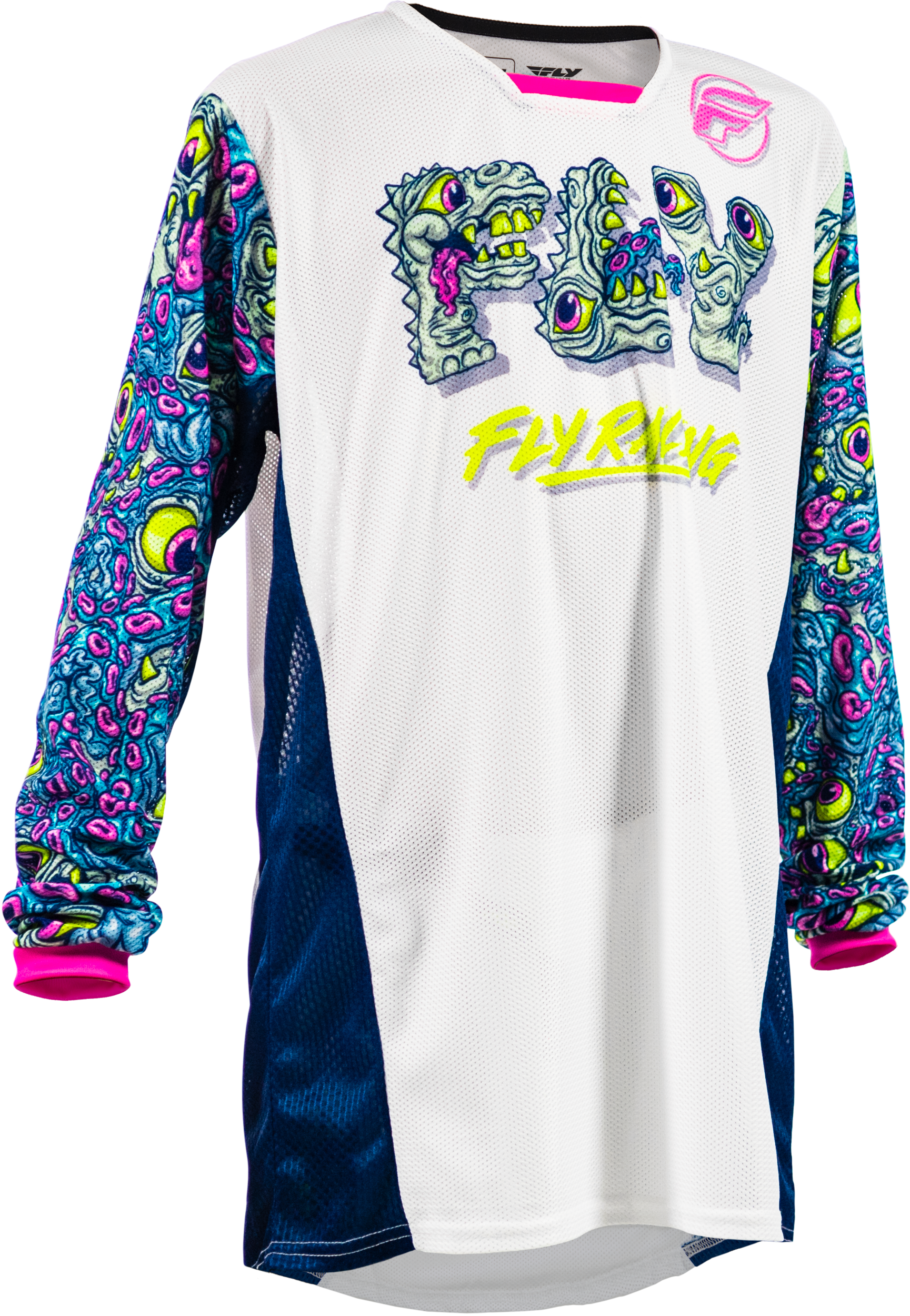 Yth Kinetic Mesh Mutant Jersey White/Blue/Multi Yl