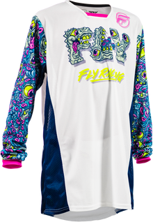 Yth Kinetic Mesh Mutant Jersey White/Blue/Multi Yl