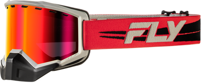 Focus Snow Goggle Red/Blk W/Red Mirror/Rose Lens