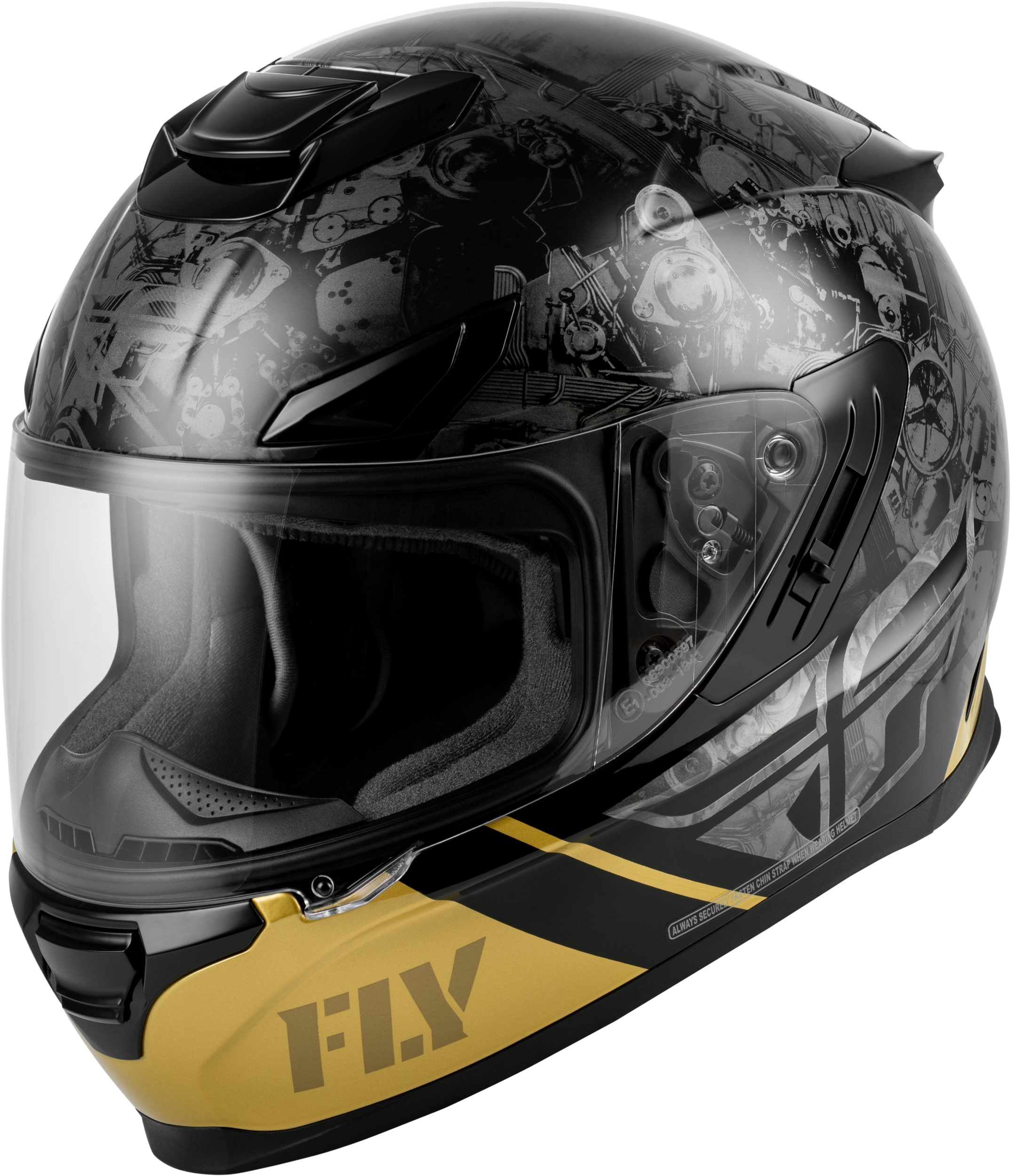Sentinel Mech Helmet Black/Grey/Gold Xl