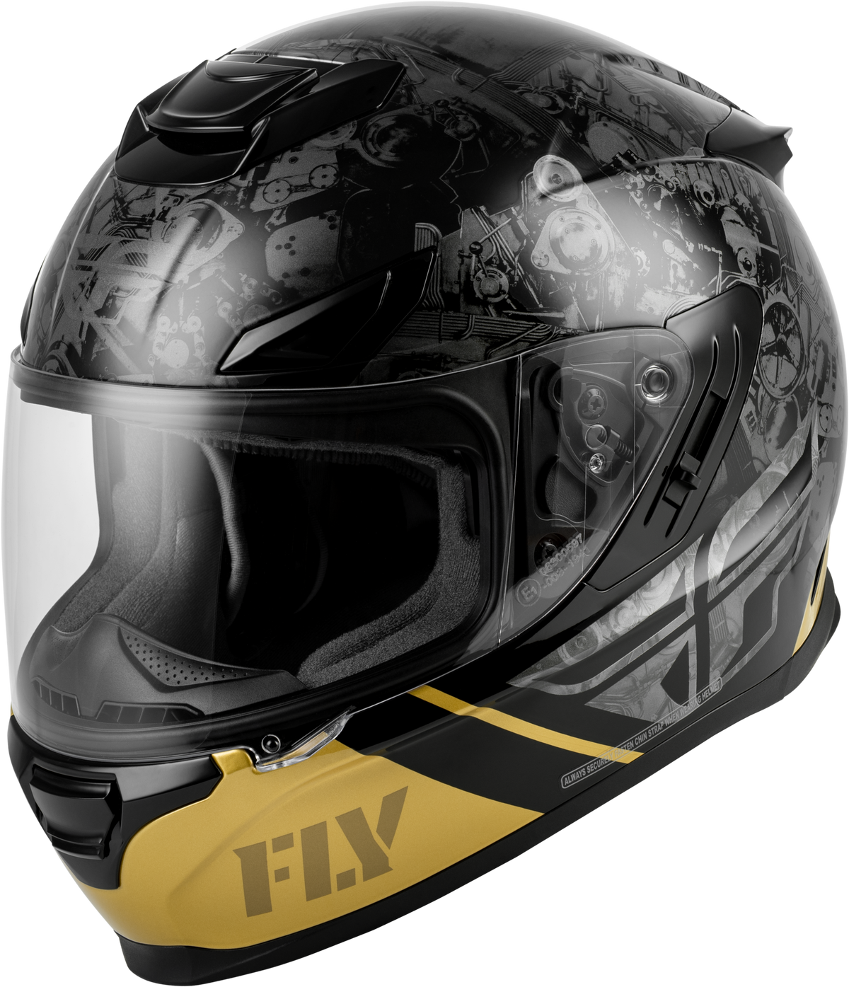 Sentinel Mech Helmet Black/Grey/Gold Sm