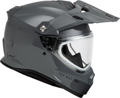 Trekker Cw Solid Helmet Dual Shld Grey Xs