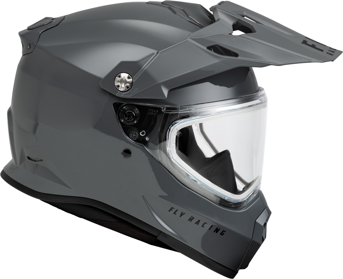 Trekker Cw Solid Helmet Dual Shld Grey Xl