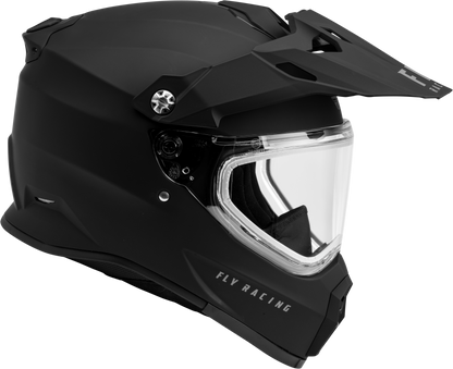Trekker Cw Solid Helmet Dual Shld Matte Black Xl