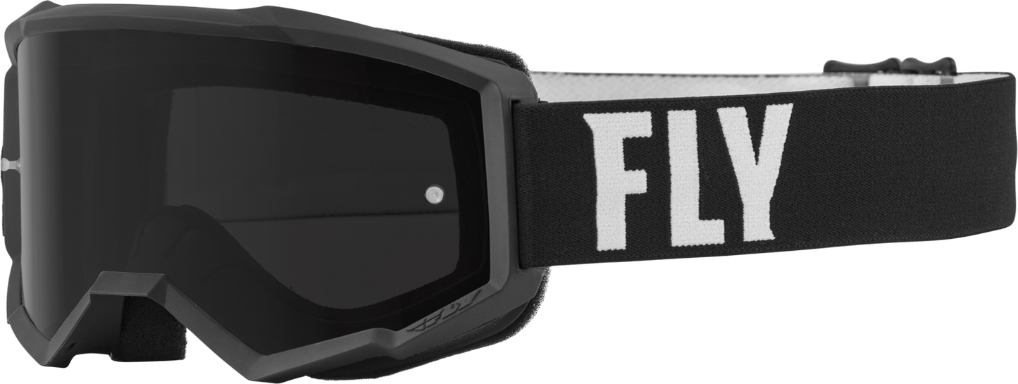 Focus Sand Goggle Black/White W/ Dark Smoke Lens