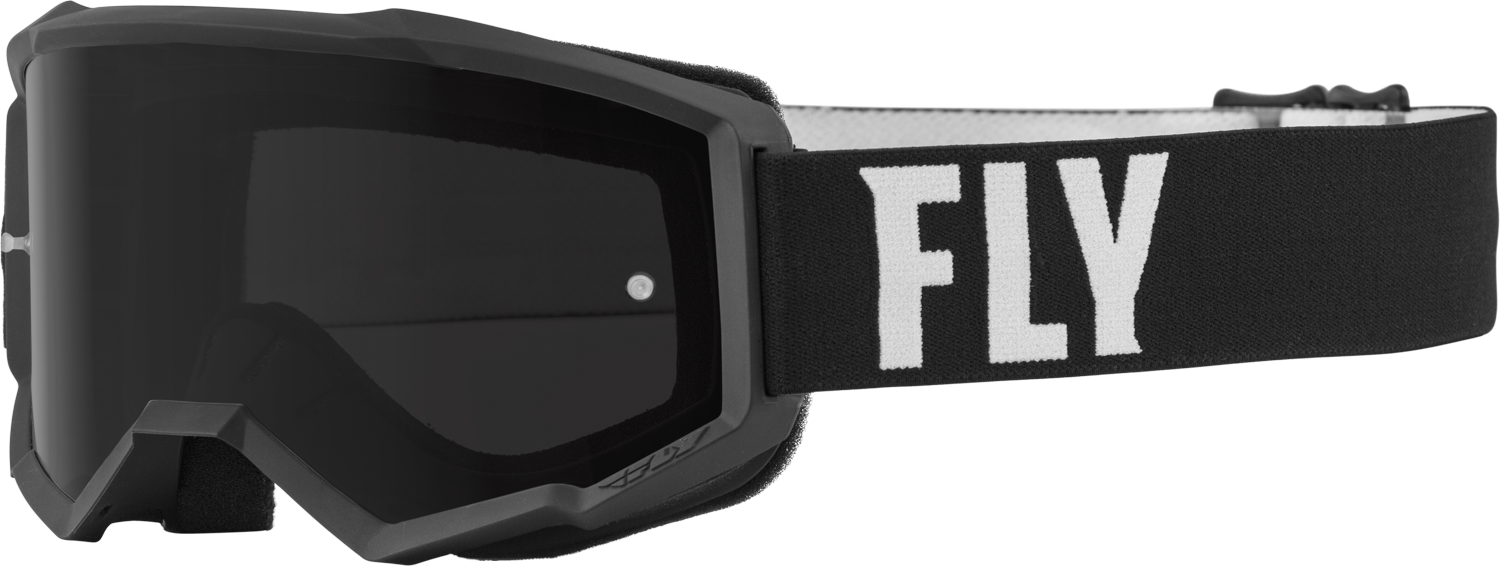 Focus Sand Goggle Black/White W/ Dark Smoke Lens
