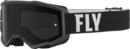 Focus Sand Goggle Black/White W/ Dark Smoke Lens