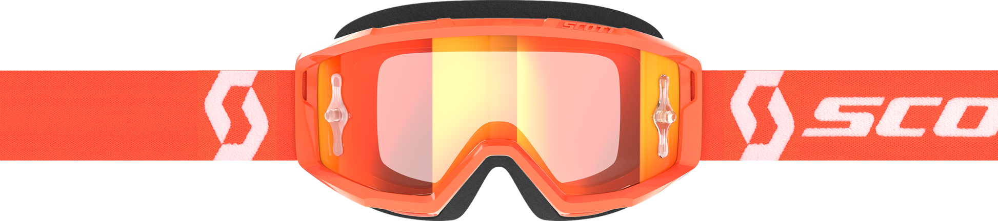 Primal Goggle Orange/White Orange Chrome Works