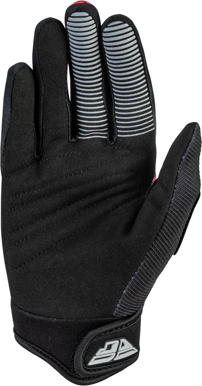 Youth F 16 Gloves Black/Red/Purple Yxs