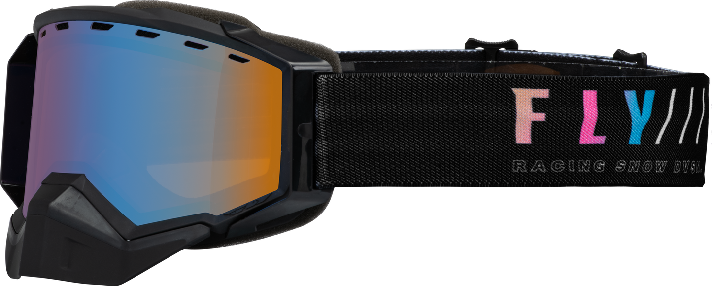 Zne Snw S.E. Goggle Blk/Sunset W/ Sky Blue Mirror/Amber Lens