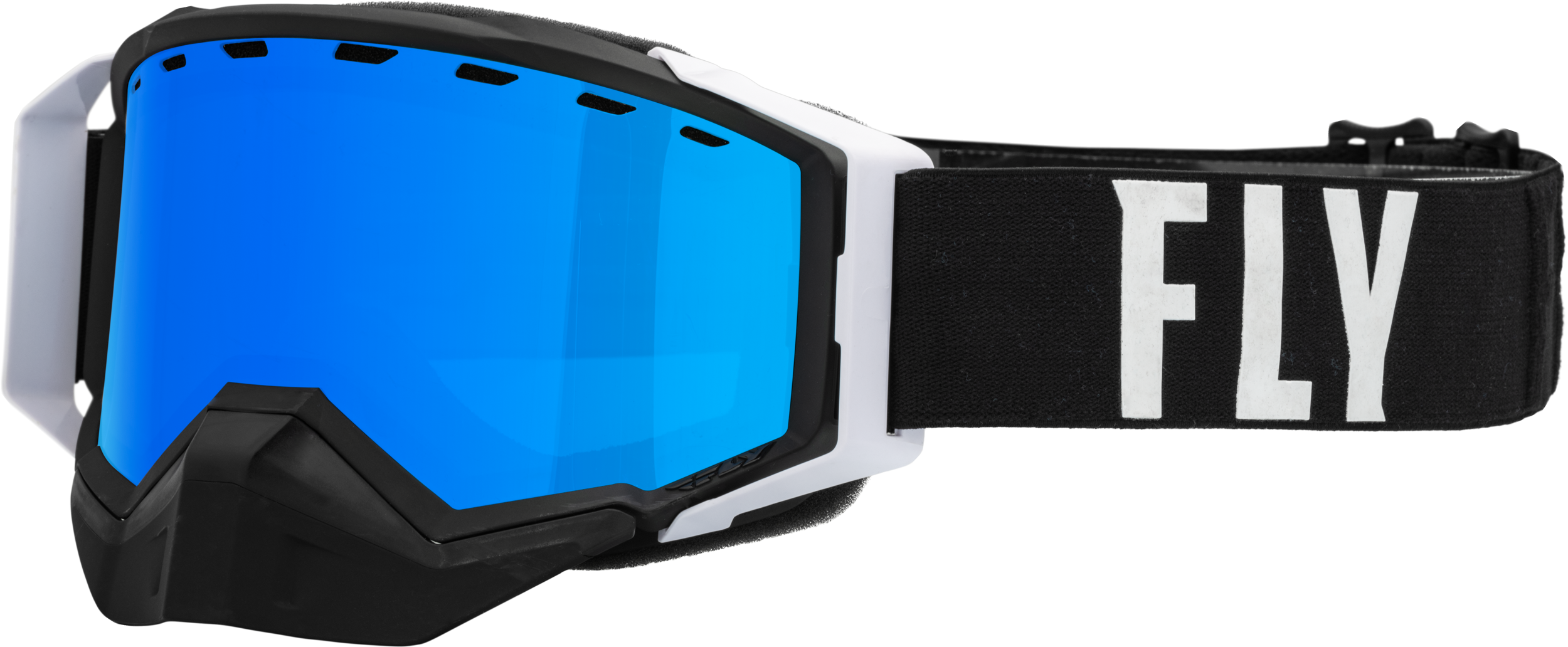 Zone Pro Snow Goggle Blk/White W/ Blue Mir/Plrzd Smoke Lens