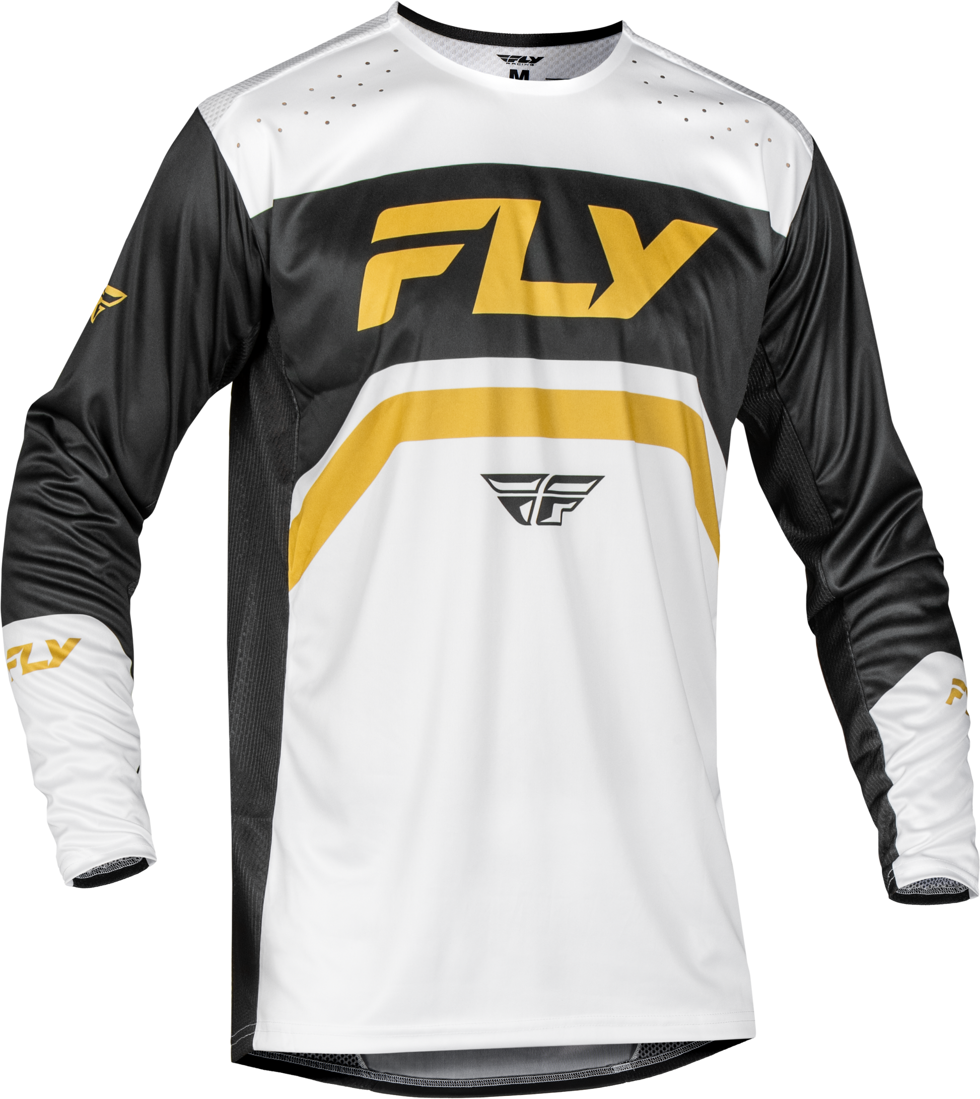 Rayce Bicycle Jersey White/Black/Gold Xl