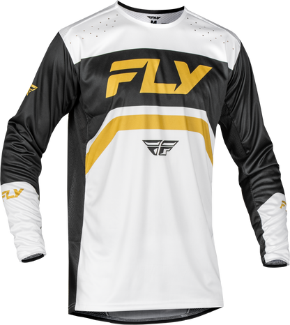 Rayce Bicycle Jersey White/Black/Gold Xl