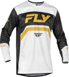 Rayce Bicycle Jersey White/Black/Gold Md