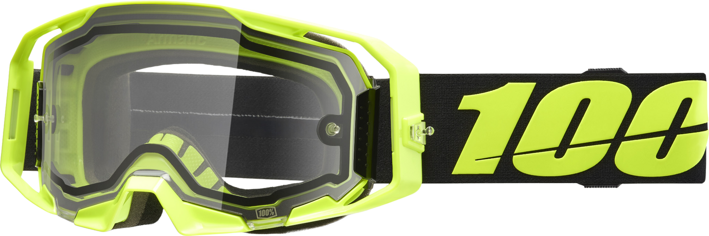 Armatic  Enduro Moto Goggle Neon Yellow Clear