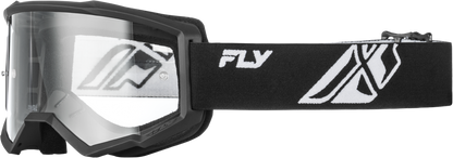 Youth Focus Goggle Black/White W/ Clear Lens