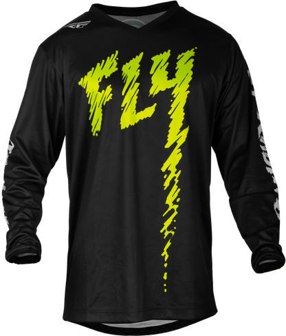 Youth F 16 Jersey Black/Neon Green/Light Grey Ym
