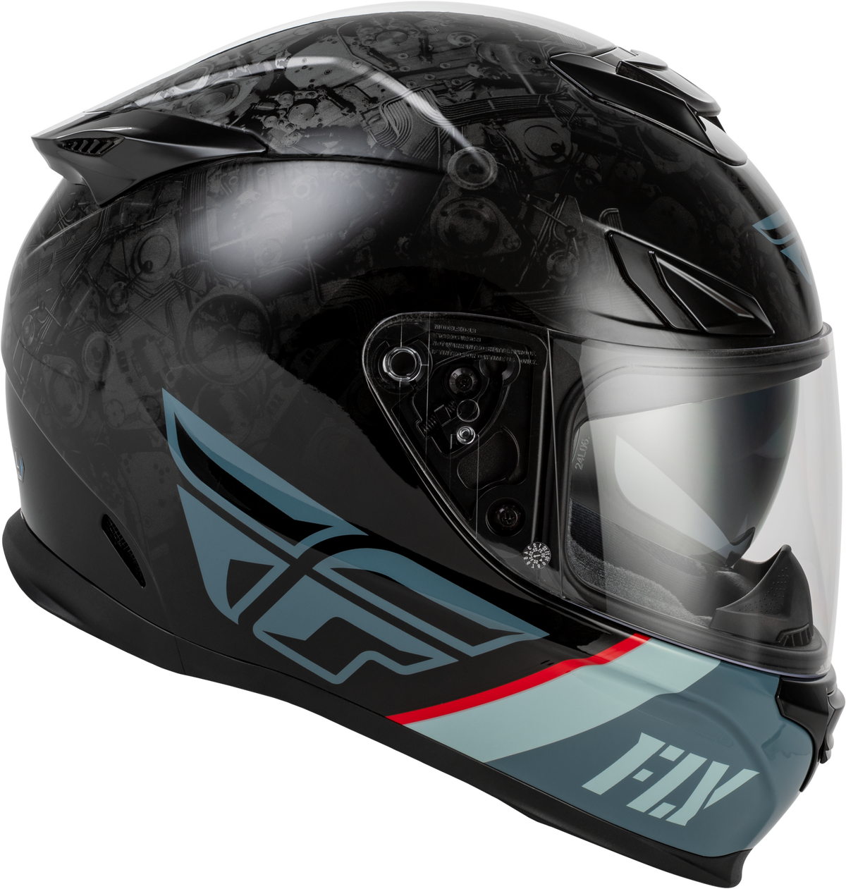 Sentinel Mech Helmet Black/Grey/Red 2x
