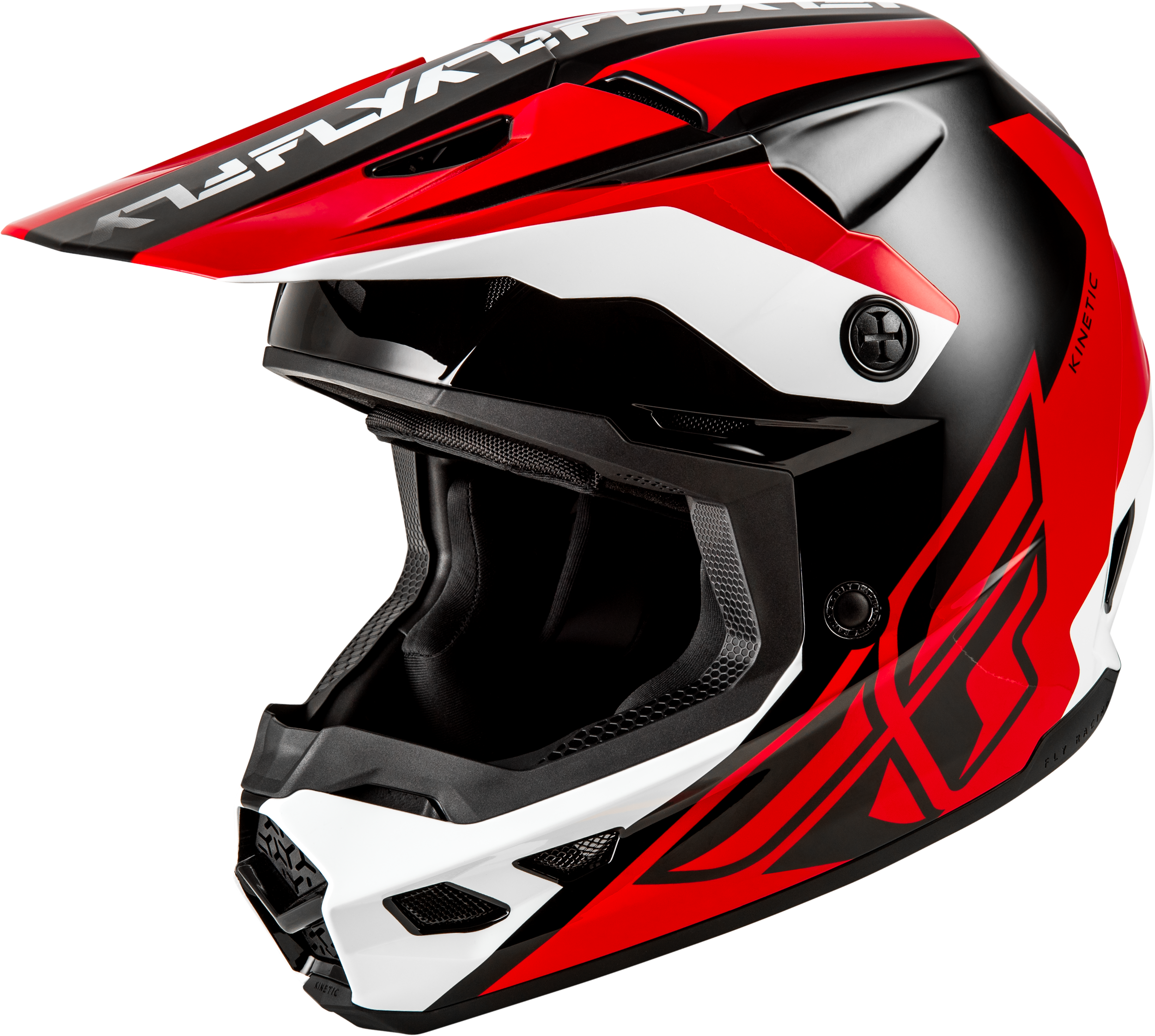 Kinetic Crest Helmet Red/Black/White Lg