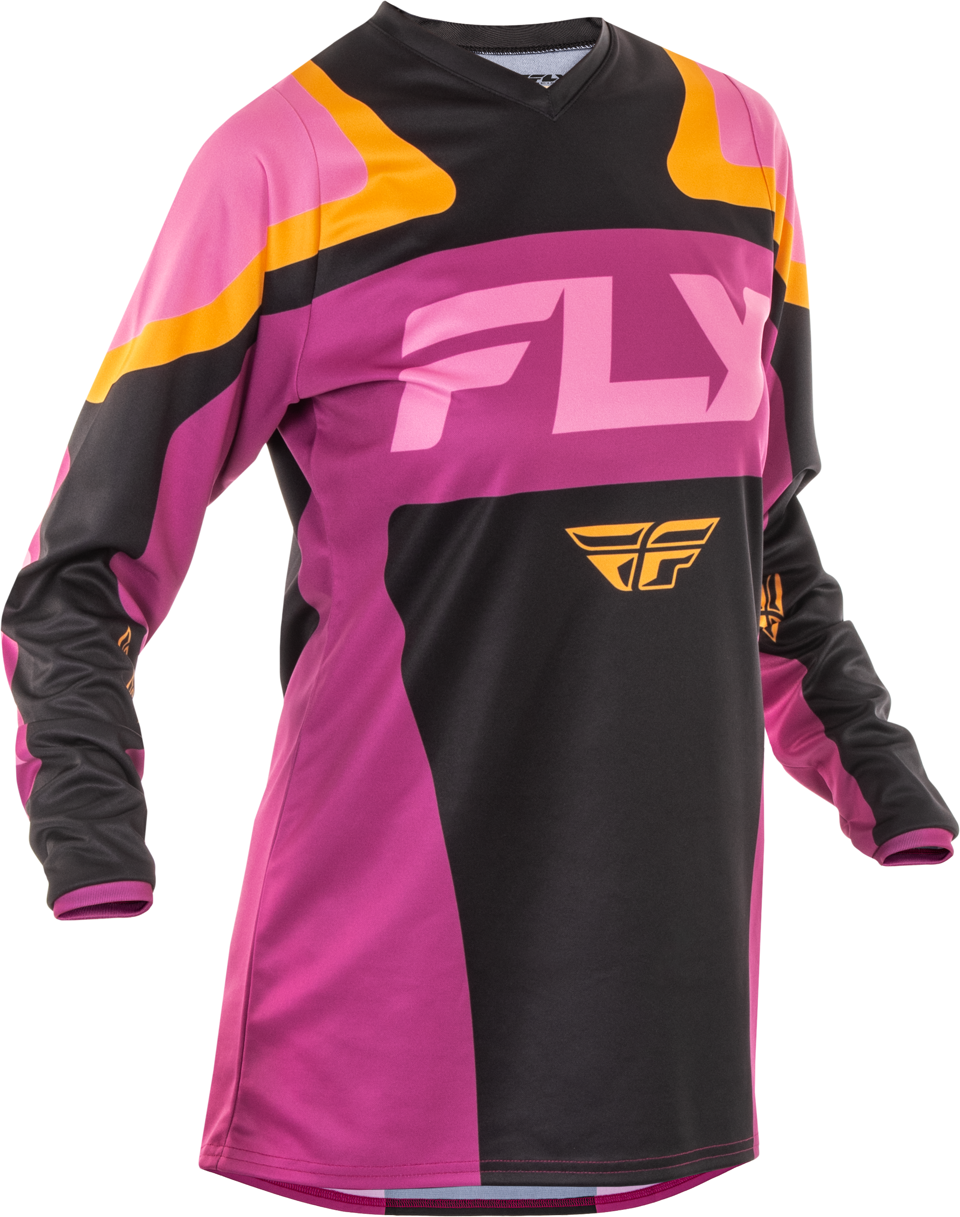 Women's F 16 Jersey Black/Mauve/Yellow Lg