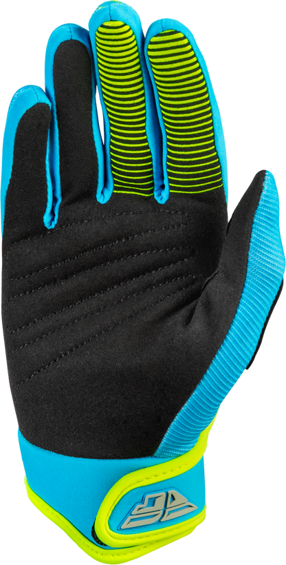 Youth F 16 Gloves Blue/Hi Vis Yxs
