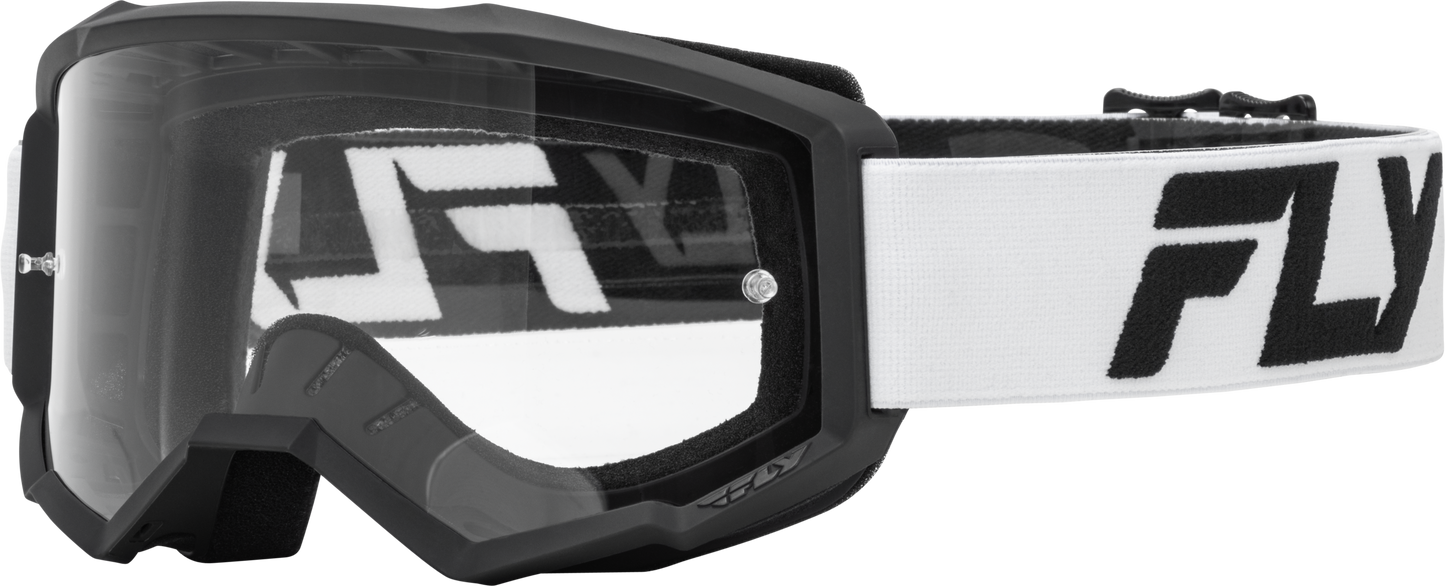Youth Focus Goggle White/Black W/ Clear Lens