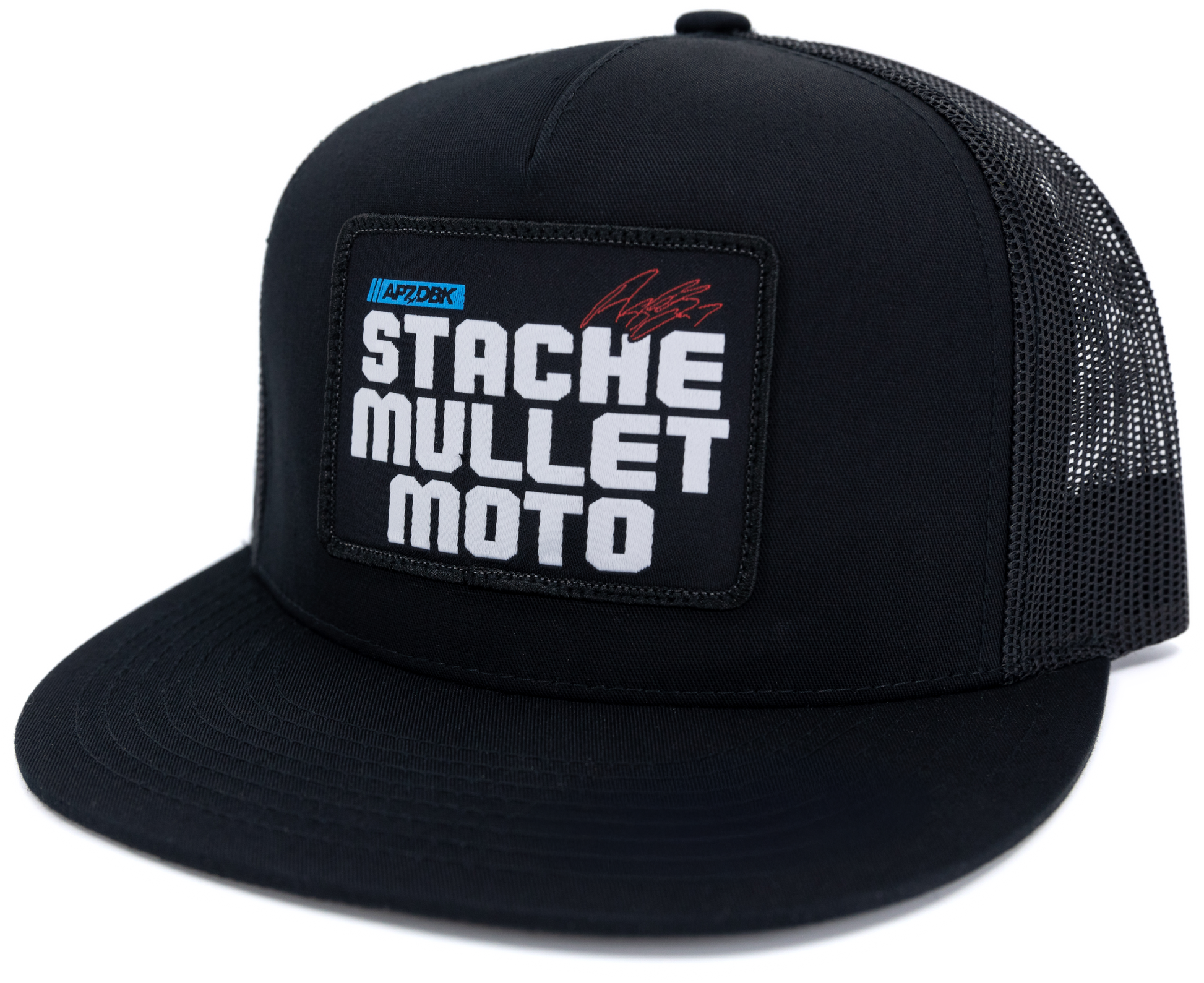 Stache Mullet Moto 2fifty Hat Black