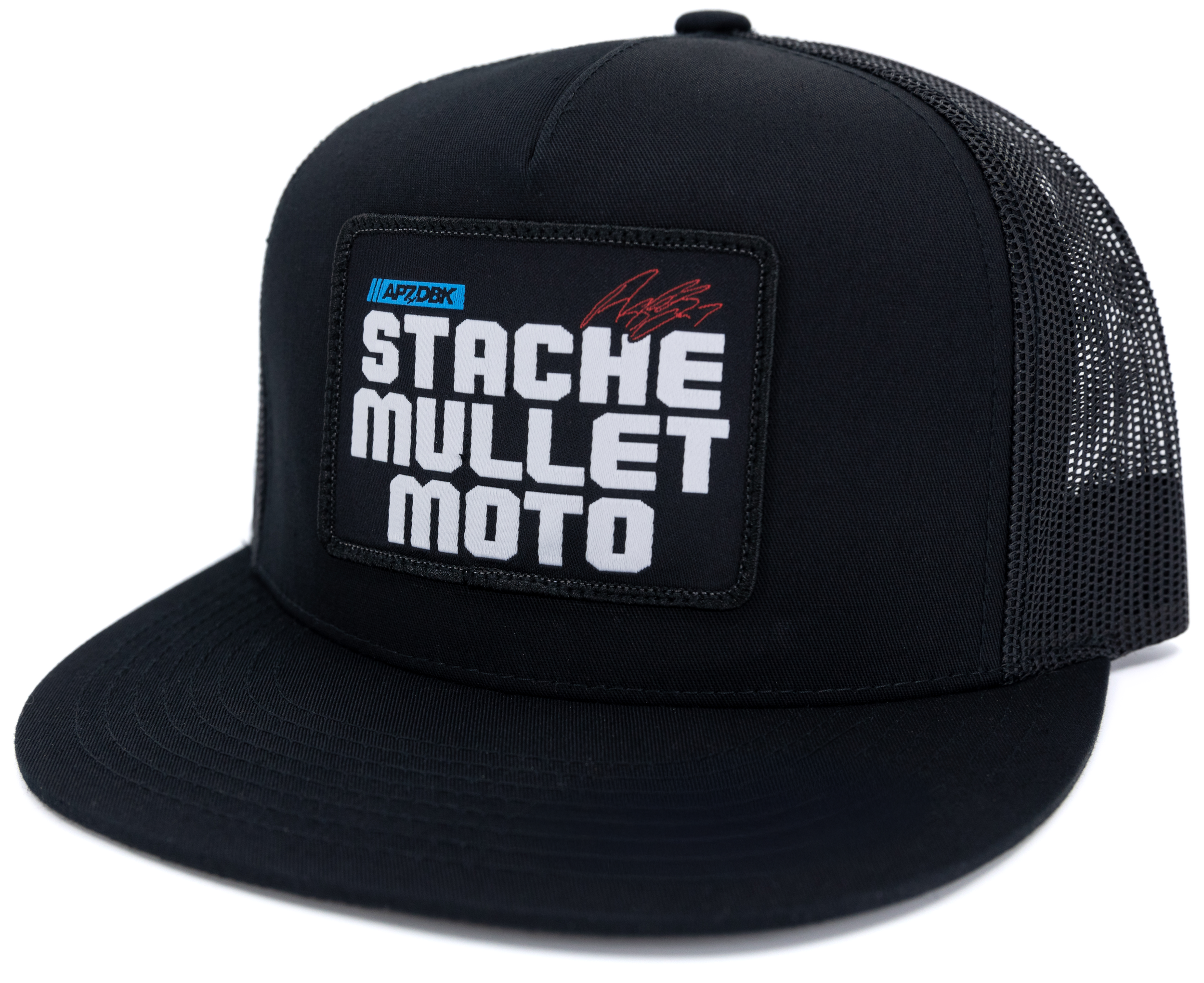 Stache Mullet Moto 2fifty Hat Black