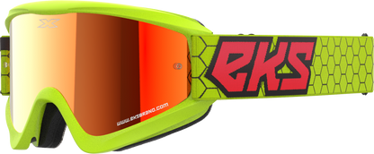 Flat Out Mirror Goggle Flo Ylw/Blk/Fire Rd Red Mirror